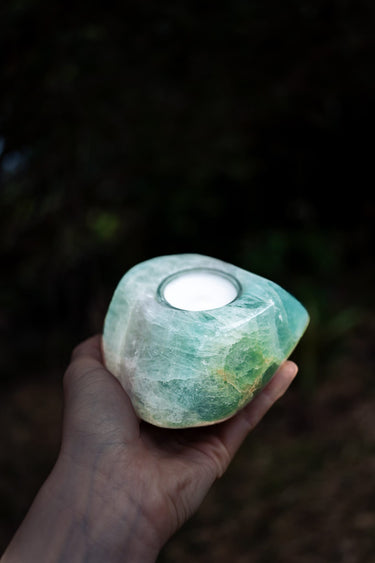 Fluorite Candle Holder